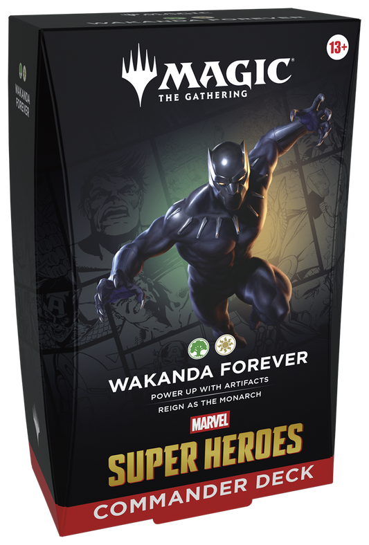MTG Marvel Super Heroes Commander Deck Wakanda Forever box front (English)