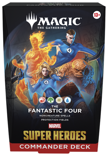 MTG Marvel Super Heroes Commander Deck The Fantastic Four box front view (English)