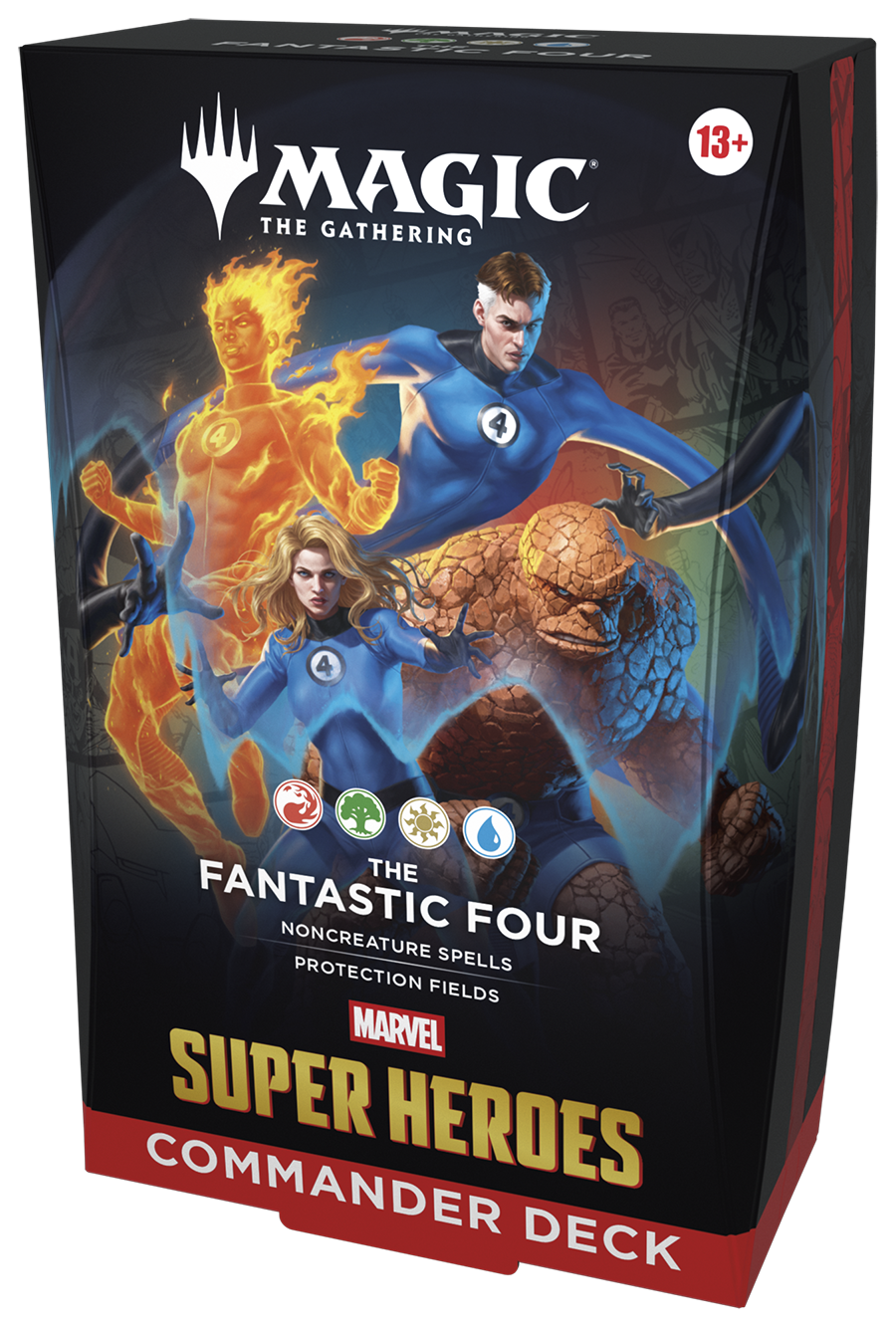 MTG Marvel Super Heroes Commander Deck The Fantastic Four box angled view (English)