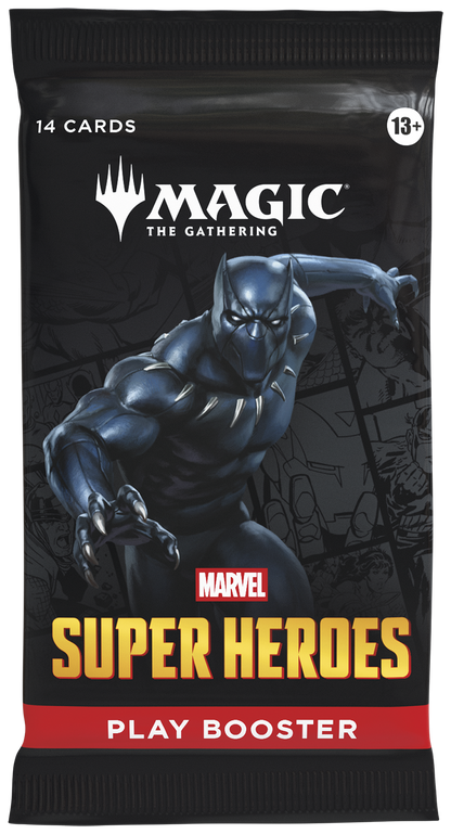 Magic: The Gathering – Marvel Super Heroes Play Booster (englisch), Vorderseite mit Black-Panther-Artwork