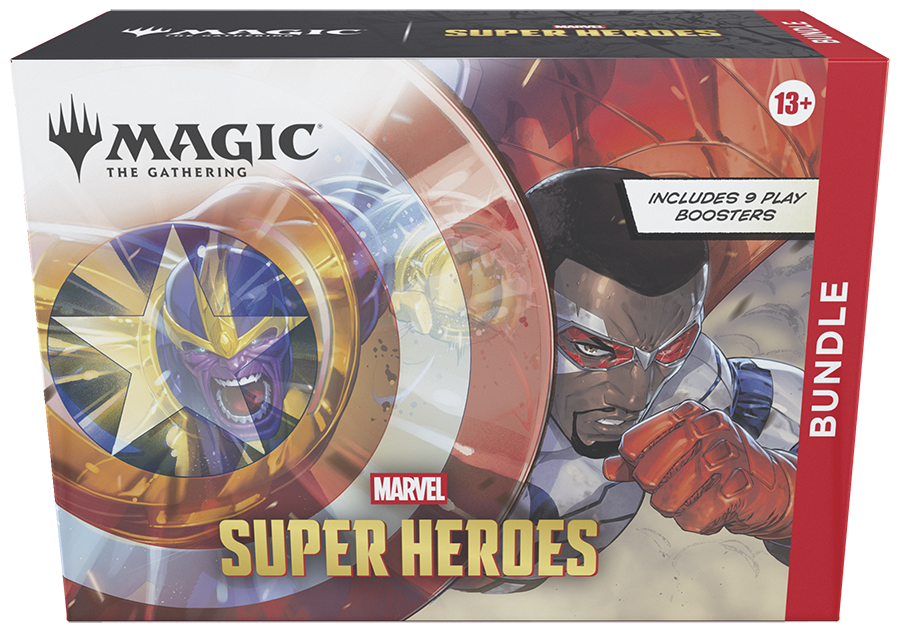 MTG Marvel Super Heroes Bundle box front angled view (English)