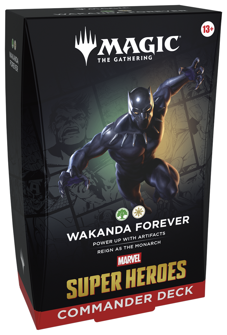MTG Marvel Super Heroes Commander Deck Wakanda Forever box front (English)