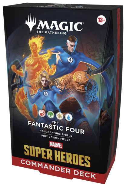 MTG Marvel Super Heroes Commander Deck The Fantastic Four box angled view (English)