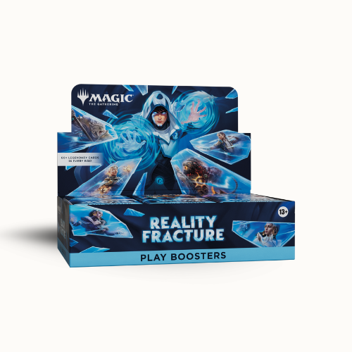 Magic: The Gathering Reality Fracture Play Booster Display (Englisch), seitliche Ansicht der geöffneten Displaybox